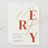 Taper une invitation élégante de Joyeux Noël (Devant)