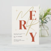 Taper une invitation élégante de Joyeux Noël (Debout devant)