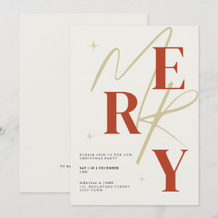 Taper une invitation élégante de Joyeux Noël