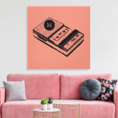 taperecorder Monogram Canvas afdrukken (Insitu (Woonkamer))