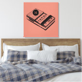 taperecorder Monogram Canvas afdrukken (Insitu (Slaapkamer))
