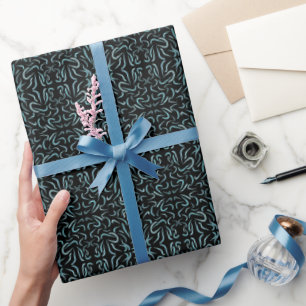 Taperende omtrekvormen gevuld met aquatische kleur cadeaupapier