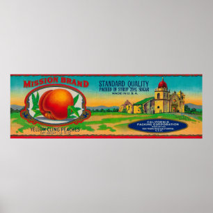Taperlabel Mission Peach Poster