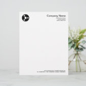 Tapespool - zwart custom briefhoofd (Staand voorkant)