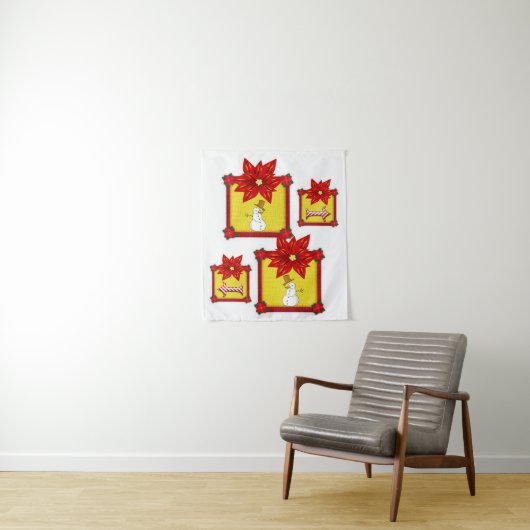 Tapestries Poinsettia Wandkleed (In situ)