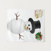 Tapestries Snowman Wandkleed (Voorkant (horizontaal))