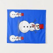 Tapestries Snowman Wandkleed (Voorkant (horizontaal))