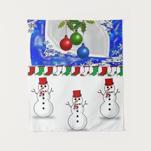 Tapestries Snowman Wandkleed (Voorkant)