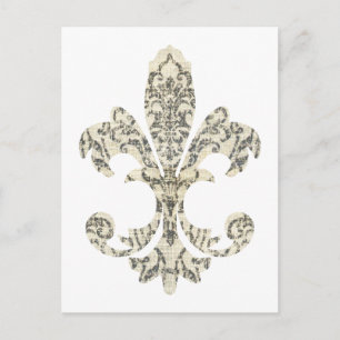 Tapestry Fleur de lis 3 Briefkaart