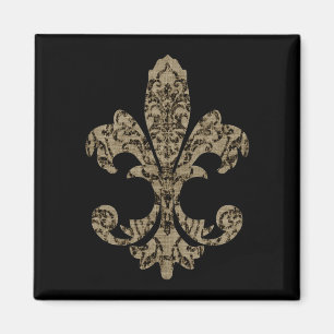 Tapestry Fleur de lis 4 Magneet