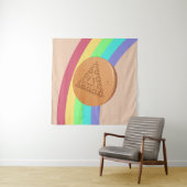 Tapestry Game Dalgona Meerdere Driehoek Side Uitzi Wandkleed (In situ)