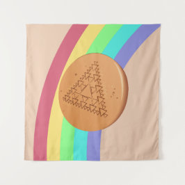 Tapestry Game Dalgona Meerdere Driehoek Side Uitzi Wandkleed