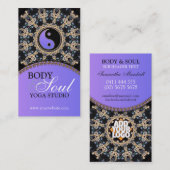 Tapestry Gems New Age Yoga Cartes de visite (Devant / Derrière)