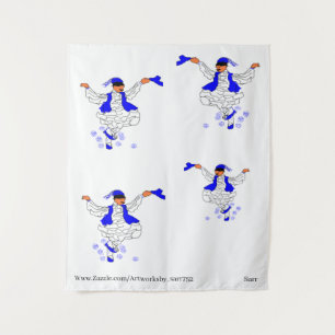 Tapestry : het dansen van de Griekse Evzon Wandkleed