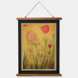 Tapestry - Mixed Media Flowers-2 Hangend Wandkleed