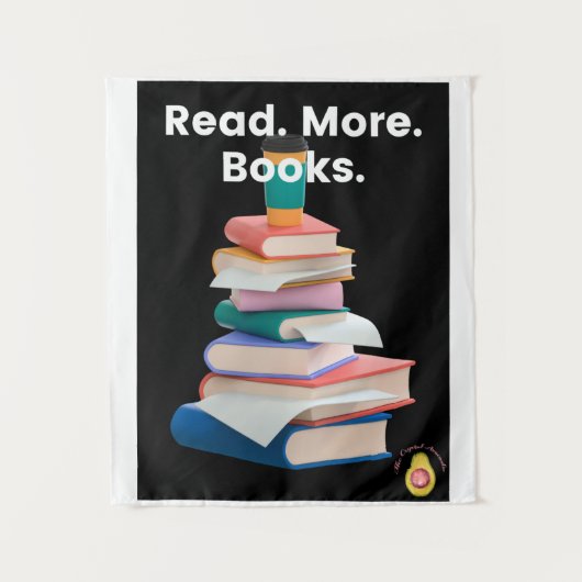 Tapestry of "Read. More. Books." Wandkleed (Voorkant)