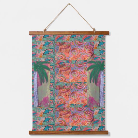Tapestry - Palm Tree Abstract Hangend Wandkleed (Voorkant)