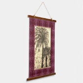 Tapestry - Palm Tree Sepia Hangend Wandkleed (Gebogen)