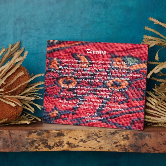 Tapestry Poetry Plaque (Côté)