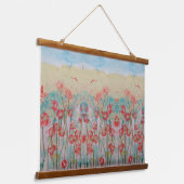 Tapestry - Red Wildflowers Hangend Wandkleed (Gebogen)