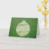  Tapestry Style Bauble Christmas Kaart (Gele Bloem)