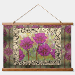 Tapestry - Three Pink Flowers Hangend Wandkleed