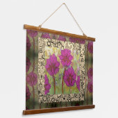 Tapestry - Three Pink Flowers Hangend Wandkleed (Gebogen)