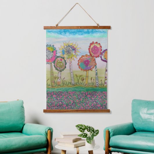 Tapestry - Whimsical Flowers Hangend Wandkleed (Woonkamer)