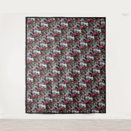 Tapestry White en Red Rosas Wandkleed