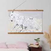 Tapestry : wild white Stallion  Hangend Wandkleed (Slaapkamer)
