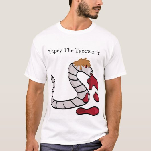 Tapey de Tapeworm T-shirt (Voorkant)