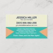 Tapijt- en stofferingsreinigingsdiensten visitekaartje (Achterkant)