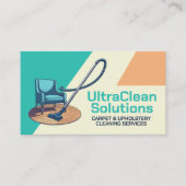 Tapijt- en stofferingsreinigingsdiensten visitekaartje (Voorkant)