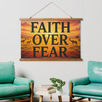 Tapijt Faith Over Fear Hangend Wandkleed