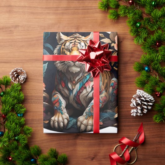 Tapijt Leeuw & Bloemen Cadeaupapier (Feestdagen Geschenken)