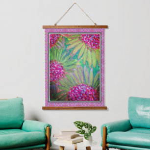 Tapijt - Levendige Roze Bloemen Hangend Wandkleed