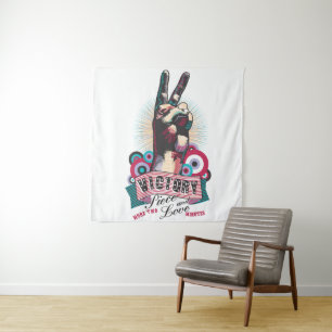 Tapijt – Overwinning Vrede & Liefde Pop-Art Design Wandkleed