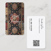 Tapijt schoonmaken Custom QR Visitekaartje (Voorkant / Achterkant)