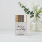 Tapijt/Tapijtwinkel Elegant Grey Kaart Visitekaartje (Staand voorkant)