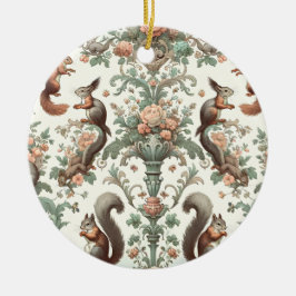 tapijt van Victoriaans boseekhoorns Keramisch Ornament