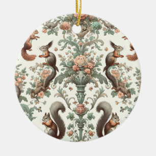 tapijt van Victoriaans boseekhoorns Keramisch Ornament