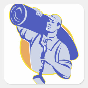 Tapijtlaagwerker Draag Knie Kicker Tool Vierkante Sticker