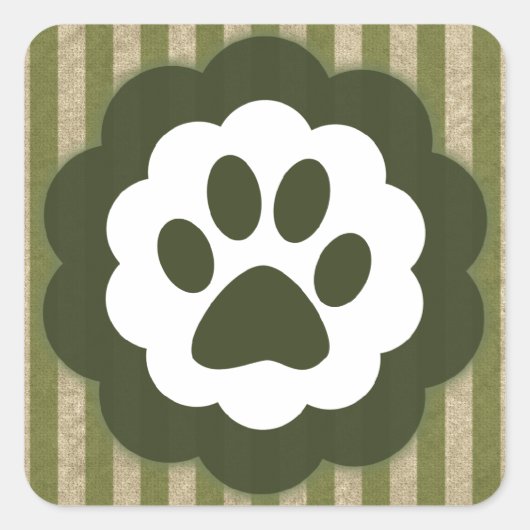 tapijtschaap vierkante sticker (Voorkant)