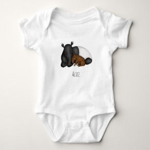 Tapir baby eenstukig lichaamspak met babynaam romper