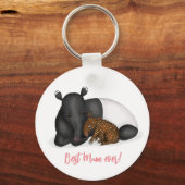 Tapir 'Best mum ever' sleutelhanger voor moeder en (Voorkant)