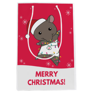 Tapir kersttapire winterdieren Gemiddeld Gift Medium Cadeauzakje