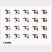 Tapir malais / Tapir asiatique - Stickers (Feuille)