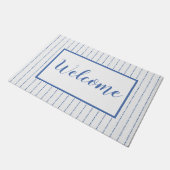 Tapis à pointes blanc et bleu (Incliné)