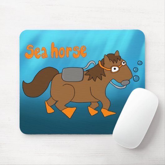 Tapis à souris à cheval de mer (Avec souris)