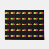 Tapis à thème feuille sur arrière - plan noir (Devant)